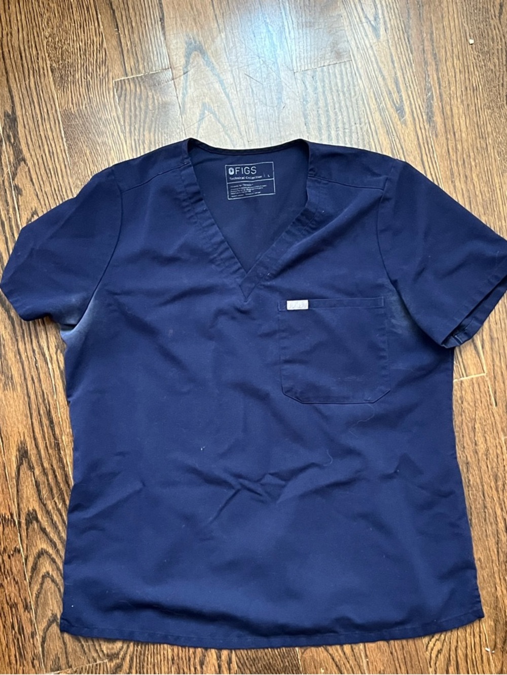 Figs - Women’s One Pocket Scrub Top (Navy)